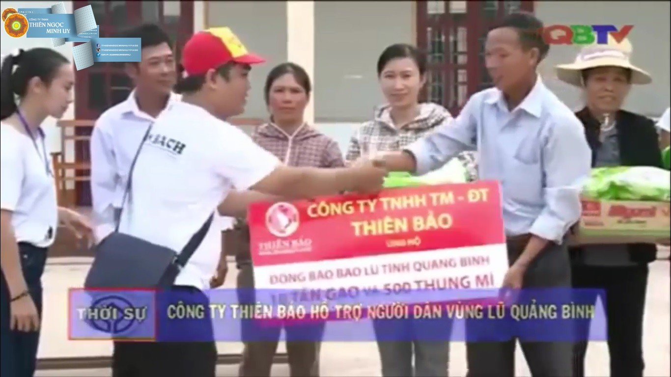 Công ty Thiên Bảo chia sẻ khó khăn với người dân miền trung