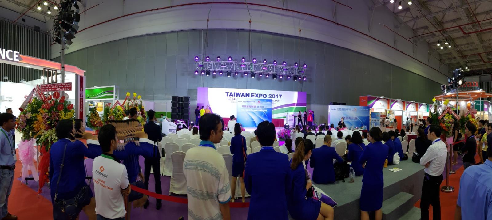 Triển lãm Taiwan Expo 2017 do Hiệp hội Xúc tiến Thương mại Đài Loan (Taitra) phối hợp với Công ty CP Hội chợ Triển lãm và Quảng cáo Việt Nam tổ chức tại Trung tâm Hội chợ và Triển lãm Sài Gòn (SECC), TP. HCM từ 26-28/7/2017.